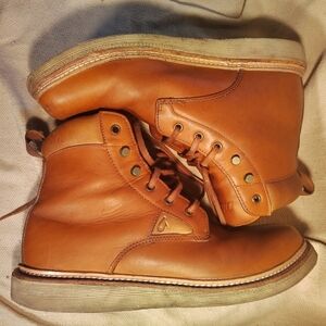 OluKai Men's Leather High Top Work Boots Size 11.5